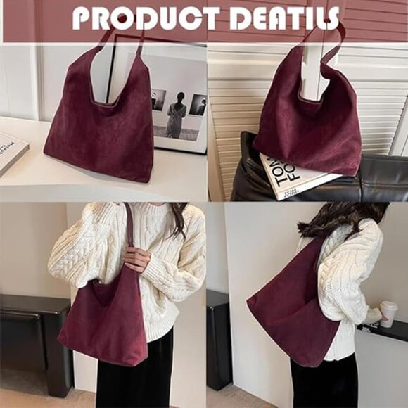 Elegant Burgundy Tote Bag - Picture 6 of 7
